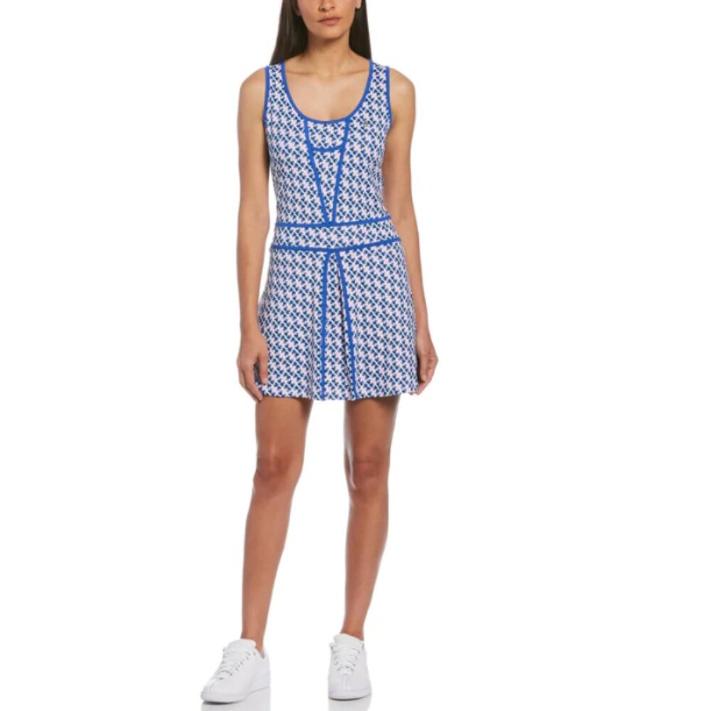 NWOT ORIGINAL PENGUIN Womens Geo Sleeveless Parrot Printed Golf Tennis Dress XS
